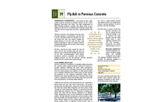 Fly Ash in Pervious Concrete - Technical Bulletin