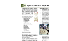 Fly Ash in Controlled Low Strength Material - Technical Bulletin