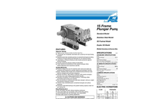 Model 1050/1051 15 FR Frame Plunger Pumps Series Data Sheet
