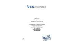 PCB - Model 378C01 - Prepolarized Microphones Manual