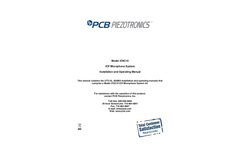 PCB - Model 378C10 - Prepolarized Microphones Manual