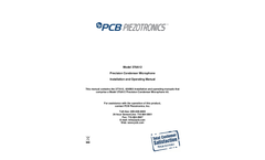 PCB - Model 378A12 - Prepolarized Microphones Manual