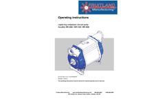 VacuStar - Model WR 2500 / WR 3100 / WR 4000 - Liquid Ring Compressor Vacuum Pump - Operating instructions Manual