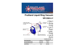 VacuStar - Model WR2500 / WR3100 / WR4000 - Liquid Ring Compressor Vacuum Pumps Brochure