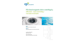 CP-Pumpen - Model MKPL – PFA - Lined Magnetic Drive Chemical Process Pump Brochure