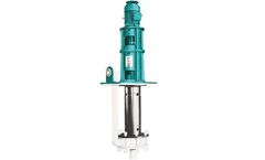 Wernert-Pumpen - Model VKPF Series - Vertical Immersion Chemical Pump of Plastic Materials - Wet Mounting