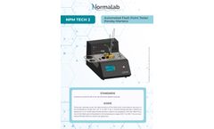 Normalab - Model Pensky Martens NPM TECH 2 - Automated Flash Point Tester - Brochure