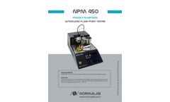 Normalab - Model Pensky Martens NPM 450 - Automated Flash Point Tester - Brochure