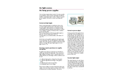 Arc lamp power supplies, Specification- Brochure