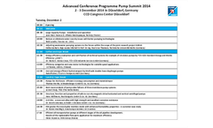 Advanced Conference Programme Pump Summit 2014 Brochure
