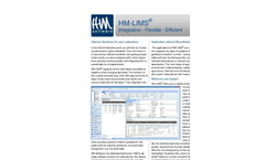 HM-LIMS - Laboratory Data Management Software - Brochure