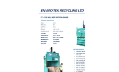 Enviro-Tek - ET-V63 - Mill Size Vertical Balers Brochure