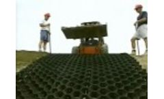 Placing infill inside the Geoweb Cellular Confinement System (Geocell) - Video