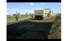 Heavy Vehicle Drives on Geocell Roadway - Video