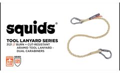 Tether Tools for Work Around Flames or Sparks with Squids® 3121 Burn + Cut-Resistant Aramid Lanyard - Video