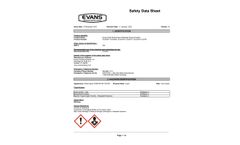Evans - High Performance Agriculture Waterless Coolant - Safety Data Sheet