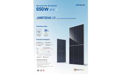 JASolar - Model JAM72D42 LB - n-type Double Glass Bifacial Modules - Brochure