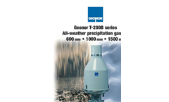 Geonor - Model T-200B Series - All Weather Precipitation Gauges - Brochure