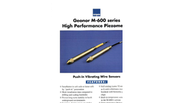 Geono - Model M-600 Series - Push in Vibrating Wire Sensors- Brochure