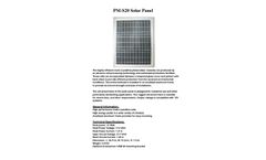 Jauntering - Model PM-S20 - Solar Panel - Brochure