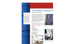 Air and Water Infiltration Testing Service – Brochure