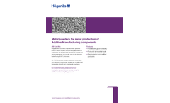 Höganäs - Model AM CoCrM - Cobalt Based Powders Brochure