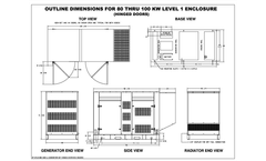 Gillette - Model SPD-300 - Industrial Diesel Standby Generator Drawing - Brochure