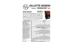 Gillette - Model GPE-75EH - Portable Generator- Brochure