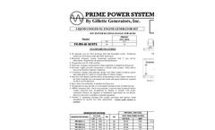 Gillette - Model GPE-125EH - Portable Generator - Brochure