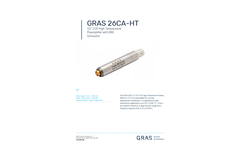 GRAS - Model 26CA-HT 1/2 CCP - High Temperature Preamplifier with BNC Connector - Datasheet