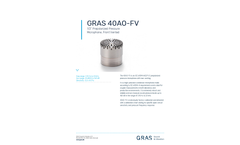 GRAS - Model 40AO-FV 1/2 - Prepolarized Pressure Microphone, Front Vented - Datasheet