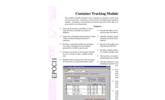 Logical Data EPOCH - Container Tracking - Hazardous Waste Module - Brochure