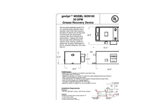 GOS160 - 160 litre - 50 USG - Cut Sheet - Brochure