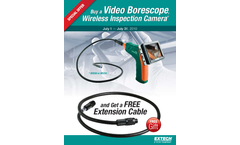 Extech - Model BR200 - Video Borescope/Wireless Inspection Camera - Datasheet