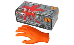 MCR NitriShield Grippaz™ - Model 60160 - Disposable Nitrile Gloves, Powder-Free, 6 mil, Orange, 5 Boxes / 100/Each