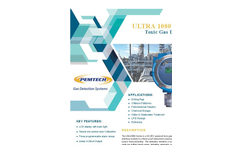 PemTech - Model Ultra1000 Series - 24 VDC Powered Toxic Gas Detector - Datasheet