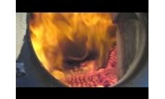 FARM2000 Wood Burning Boiler showing gasification - Video