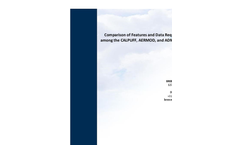 Comparison of Features and Data Requirements among the CALPUFF, AERMOD, and ADMS Models Brochure