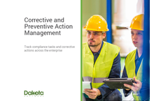 Dakota - Corrective and Preventive Action Management Software Brochure