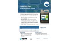 Aquafix - Model PondZilla Pro - Adjuvant Enzyme for Lagoon Algae Treatments - Brochure