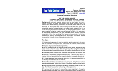 Keeping Grease Systems Trouble Free Brochure