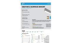 Model V2 - Surface Mount Linear Architectural Luminaire LED Lighting - Brochure