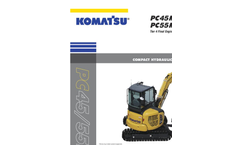 Komatsu - Model PC55MR-5 - Compact Hydraulic Excavator - Brochure