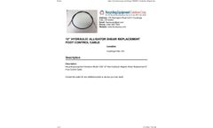 RESC - Model 1206 - 12" Hydraulic Alligator Shear Replacement Foot Control Cable - Brochure
