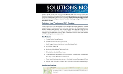 Solutions Now - GPS Asset Tracking and Data Integration Software - Brochure
