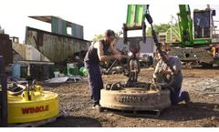 Winkle Lifting Scrap Magnet - Broadway Iron & Metals - Video
