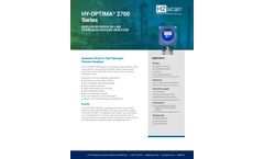 H2scan - Model HY-OPTIMA 2700 Series - Explosion Proof In-line Hydrogen Process Analyzer -Brochure