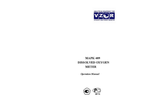 VZOR - MARK-409 - Dissolved Oxygen Analyzer - Manual