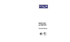 VZOR - MARK-901 - pH/ mV/ Temperature Meter - Manual