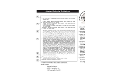 26th Annual International Conference on Soils, Sediment, Water and Energy - Abstract Submission Guidelines Brochure